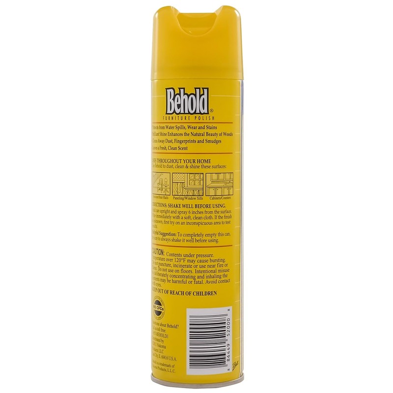 Behold Furniture Polish, Lemon, 12.5 Ounce