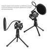 Desktop Microphone Tripod Stand Foldable Mic Stand with Shock Mount