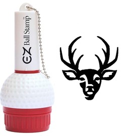 EZ BALL STAMP Golf Ball Stamp/Stamper - Ultra Quick Drying, Smear Free Ink Marker to Personalize Your Ball (Black Deer)
