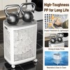 Laundry Basket with Wheels & Lid, Rolling Clothes Hamper with
