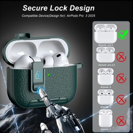 MHYALUDO Compatible with AirPods 4 Case with Plating Ring, Military Standard Anti-Fall Locking, Full Body Protection for AirPods 4th Generation, Not Compatible with Magnets, Midnight Blue/Black