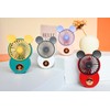 LACOVIA Cute Mouse Misting Mini Fan, Handheld Portable USB Rechargeable