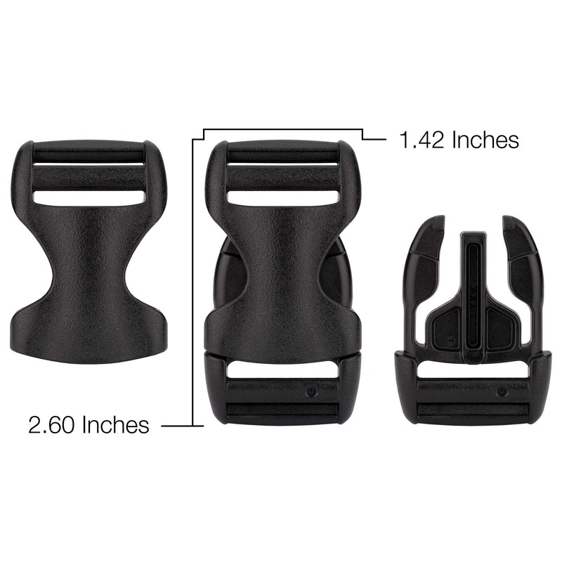 YKK 50-1 Inch Flat Heavy Duty Dual Adjustable Side Release