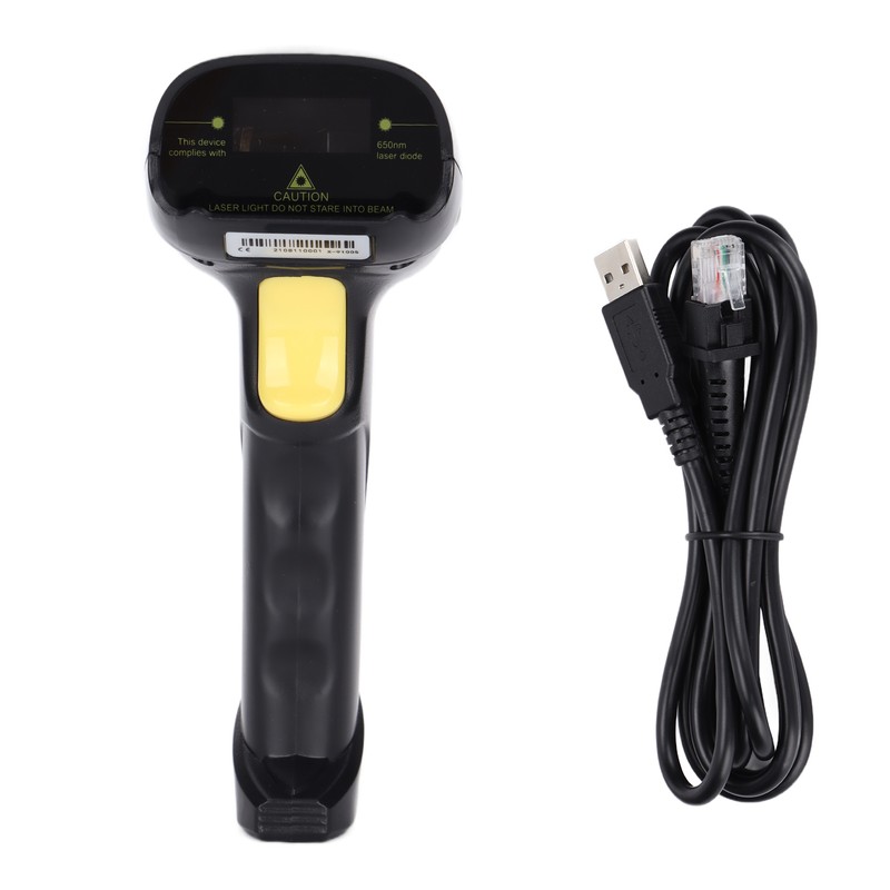 Barcode Scanner Wired Lasers Fast Stable Sensitive Accurate Ergonomic Handheld