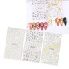 Pegatinas para Decoración de Uñas, 3 Unidades, Autoadhesivas, Flor de