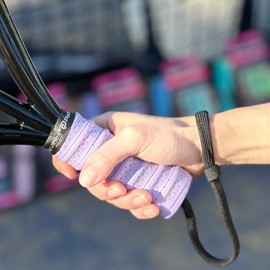 Padel Vibes® BOLD ComfortMax™ Overgrip | Perforated, Ergonomic Overgrips for Padel, Tennis, Badminton, Squash, Racketball | Sweat-Absorbing, Anti-Slip, Durable (3, Lavender)