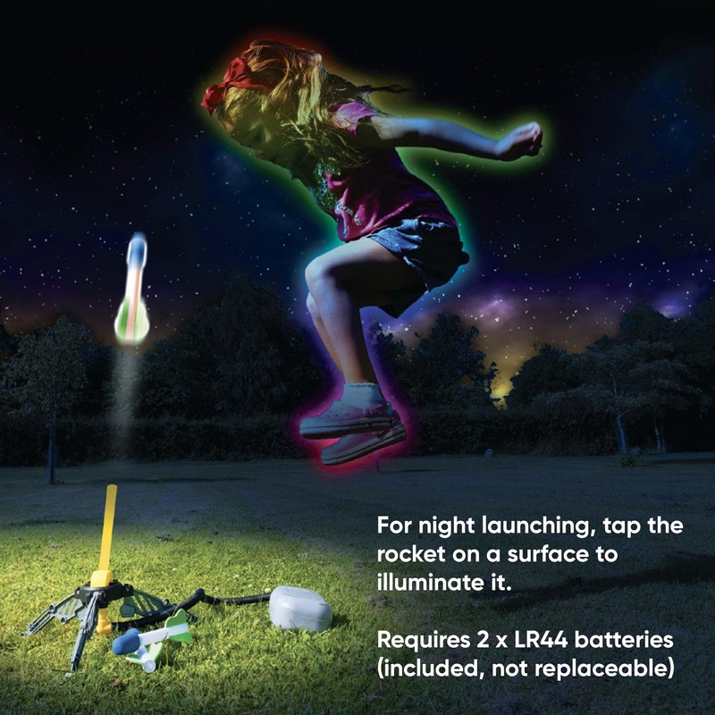 Funtime Gifts PL1500AMZ Light Up Jump Rocket, Multi