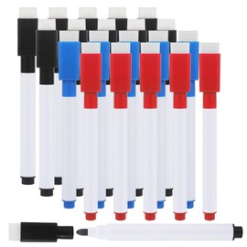 HFDONGL Pack of 20 Whiteboard Pens Whiteboard Marker Wipe Clean Whiteboard Marker with Sponge Whiteboard Marker Magnetic for Office School Home (Black, Red, Blue)