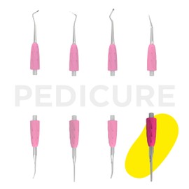 STALEKS PRO by Natury Nails Nagelhautschieber, austauschbarer Teil, Edelstahl und Silikon, sterilisierbar, Pediküre GUMMY Combo (UNIQ 38)