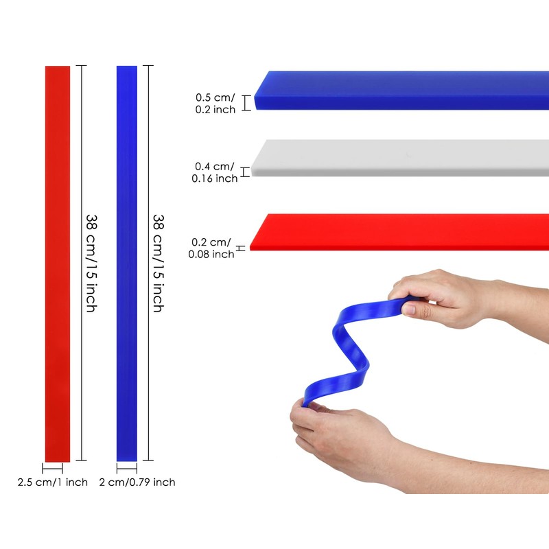 Rolling Pin Guides for Dough Thickness 6 Pieces Silicone Leveler