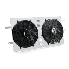 Cubauto Aluminum Radiator Shroud +Fan Compatible for 1994-2002 2001 2000 Dodge Ram 2500 3500 5.9L