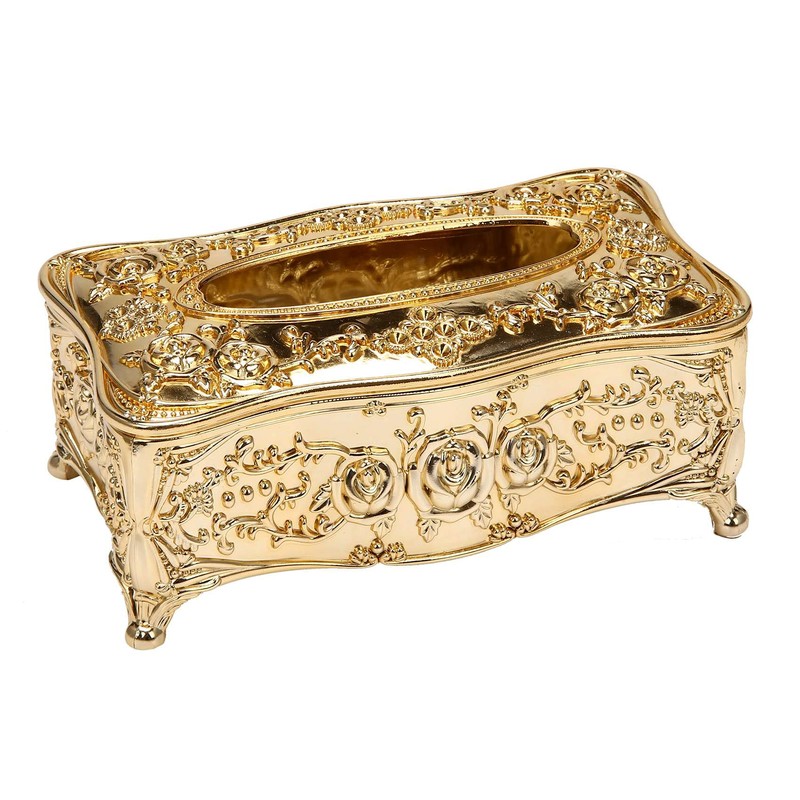 XIAOJUN Gold Acrylic Tissue Box Hotel Restaurant Napkin Holder Household