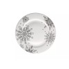 Royal Norfolk 2-Royal Norfolk Holiday Winter Silver Snowflake Ceramic 10.5"