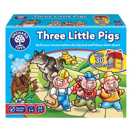 Orchard Toys Three Little Pigs Game, Fun Board Game for Children Age 3-6, Family Game Toy