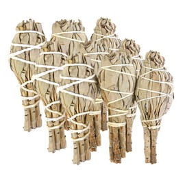 Premium California White Sage 4 Inch Smudge Sticks - Torch Wands Home Cleansing, Fragrance, Meditation, Yoga, Blessing, Smudging Rituals, New Home (12 Pack)