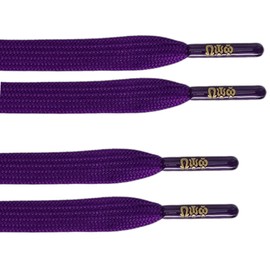 SANDZ Omega Psi Phi Fraternity- Sneaker Shoelace, Gold Boot Bootlace, Greek paraphernalia (84" Purple Boot laces)