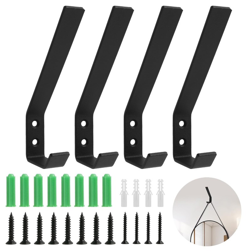 Batheidon Set of 4 hooks for acoustic panels, coat hooks,