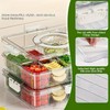 8 Compartment Transparent Plastic Snack Storage Container with Lids, Divided