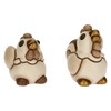 THUN, Ceramic Rooster and Hen Set Hand-Decorated Classic Nativity Scene