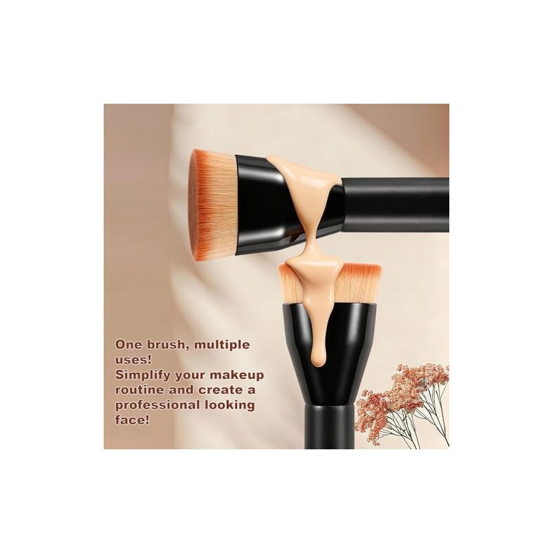 Brocha Kabuki Punta Plana Base Maquillaje Profesional Líquida Difuminar Líquido
