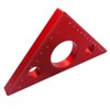DEBBD Aluminium Alloy Angle Ruler DIY Woodworking Triangle Ruler Measuring