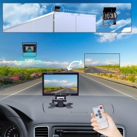 iPoster 7" Monitor 4PIN Rear View Reversing Camera HD 12-24v 20m Kit For Truck Rv Camper