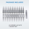 CARMOCAR 24 PCS Spike Lug Nuts 14x1.5 for Chevy Silverado