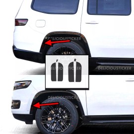 Deliciousticker For 2022-2024 Jeep Wagoneer SMOKE Front Rear Side Markers Tint Overlays Vinyl
