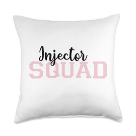 Injector Squad Nurse Injectors Med Spa Squad Med Spa Cosmetic Nurse Injector Throw Pillow, 18x18, Multicolor