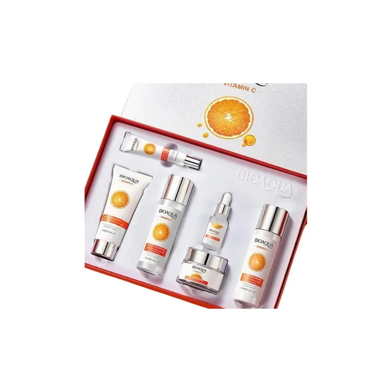 Kit Vitamina C Bioaqua Facial Aclarante Hidratante 6 Piezas