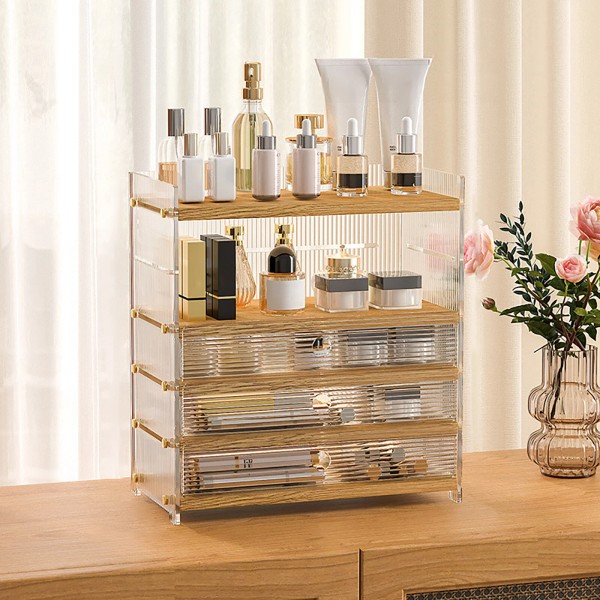 Unbranded 5-Tier 3 Drawer Desk Organizer Tabletop Clear Desktop Storage