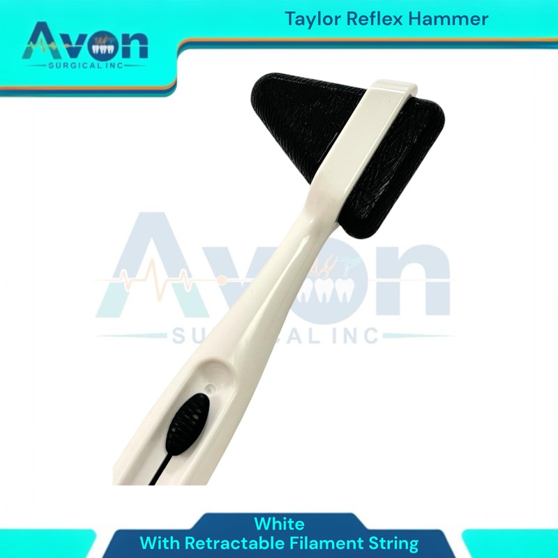Taylor Percussion Reflex Hammer Plastic Construction Compact with Retracting Filament