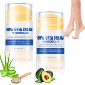 2PCS RUIAO Crema para Pies, Exfoliante para Pies, Crema Hidratante con Urea 60 para Pies, Extra Strength Callus Remover Cream, Elimina Eficazmente... 