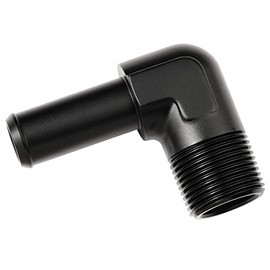 Podavelle 3/4 NPT Male to 3/4" Hose Barb Fitting Adapter 90 Degree Elbow Aluminum Black