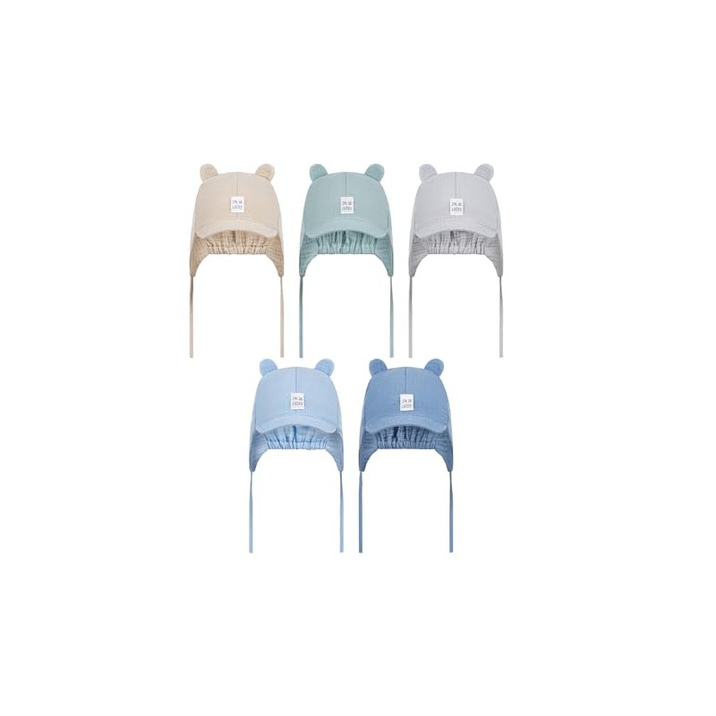 Smarilla Tie Hat Peaked Cap Summer Hat Baby Boy Muslin,