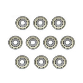 10 PCS Deep Groove Ball Bearing Small Bearing 696ZZ 6x15x5mm Iron Cover Bearing High-Carbon Steel Silver