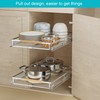 iPEGTOP 2 Pack Pull Out Cabinet Drawer Shelf Organizer, Extendable