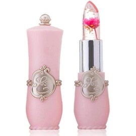 Barra de Labios que Cambia de Color, Barra de Labios de Maquillaje de Flor de Gelatina de Cristal Transparente Humectante con Humedad de Larga Duración para (Tubo de polvo - 02