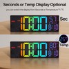 JALL 16.2" Large Digital Wall Clock with Seconds, Bluetooth Sync,