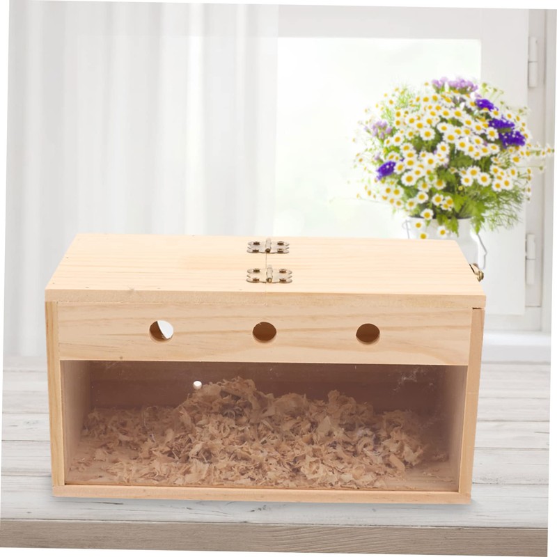Totority Transparent Parakeet Nesting Bird Breeding House with Buckle Lid