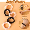 12Pcs Satin Elastic Hair Scrunchies, Silk Satin Hair Ties Elastics