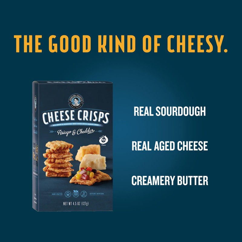 John Wm. Macy - Asiago & Cheddar CheeseCrisps - Hand
