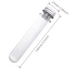 5 Pcs 40ml Plastic Test Tubes with Lid, Clear Test