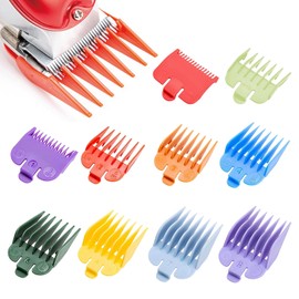 10 Pcs Clipper Guards Compatible with Wahl, Universal Replacement Hair Clippers Guide Comb, Set Wahl Clipper Guards for Most Clippers Trimmers, Professional and Home Use 10 Sizes