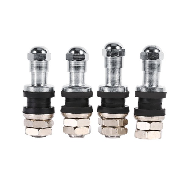4Pcs Válvula De Aluminio De Plata del Neumático De Coche