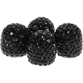 Tapones de Válvula de Neumáticos Decorativos Negros, 4 Unidades, Accesorios para Coches, Camiones y Motocicletas, Protección contra Polvo y Suciedad