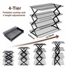 4 Tier Collapsible Cooling Rack, Adjustable Stackable Stainless Steel Baking