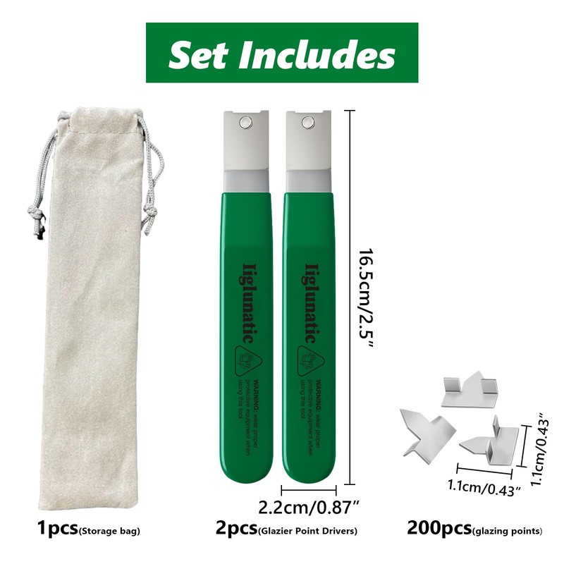 Magnetic Glazier Driver Push Tool (2-Pack) for Picture Frame Hardware