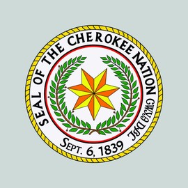 RDW Cherokee Nation Seal - Color Sticker - Decal - Diecut - Cherokee Nation of Oklahoma Tribe Native - 1.25x1.25