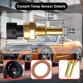 19236568 Engine Coolant Temperature Sensor, 213-4514, 12608814, 25036898, TX89, 5S1475, Compatible with Chevy Cavalier Cobalt Equinox Express Silverado 1500 2500 HD 3500 GMC Sierra Pontiac G5 Saturn